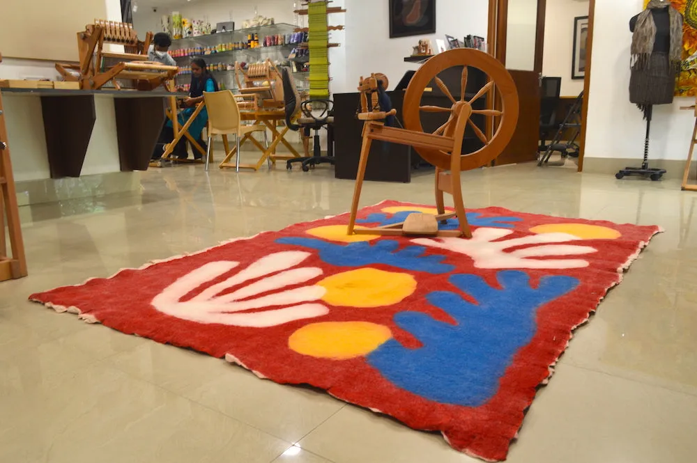 Felting a carpet